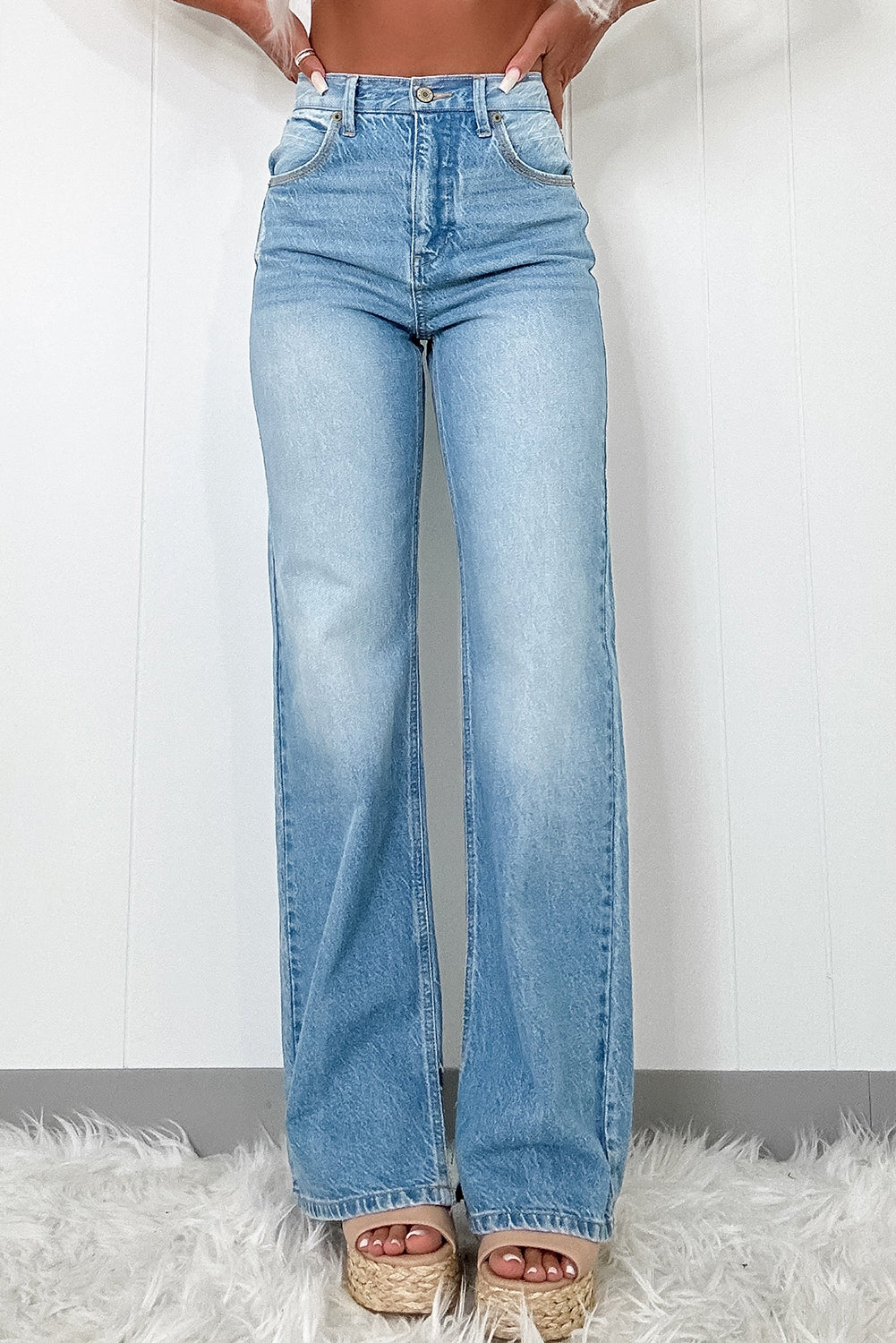 High Rise Straight Leg Jeans