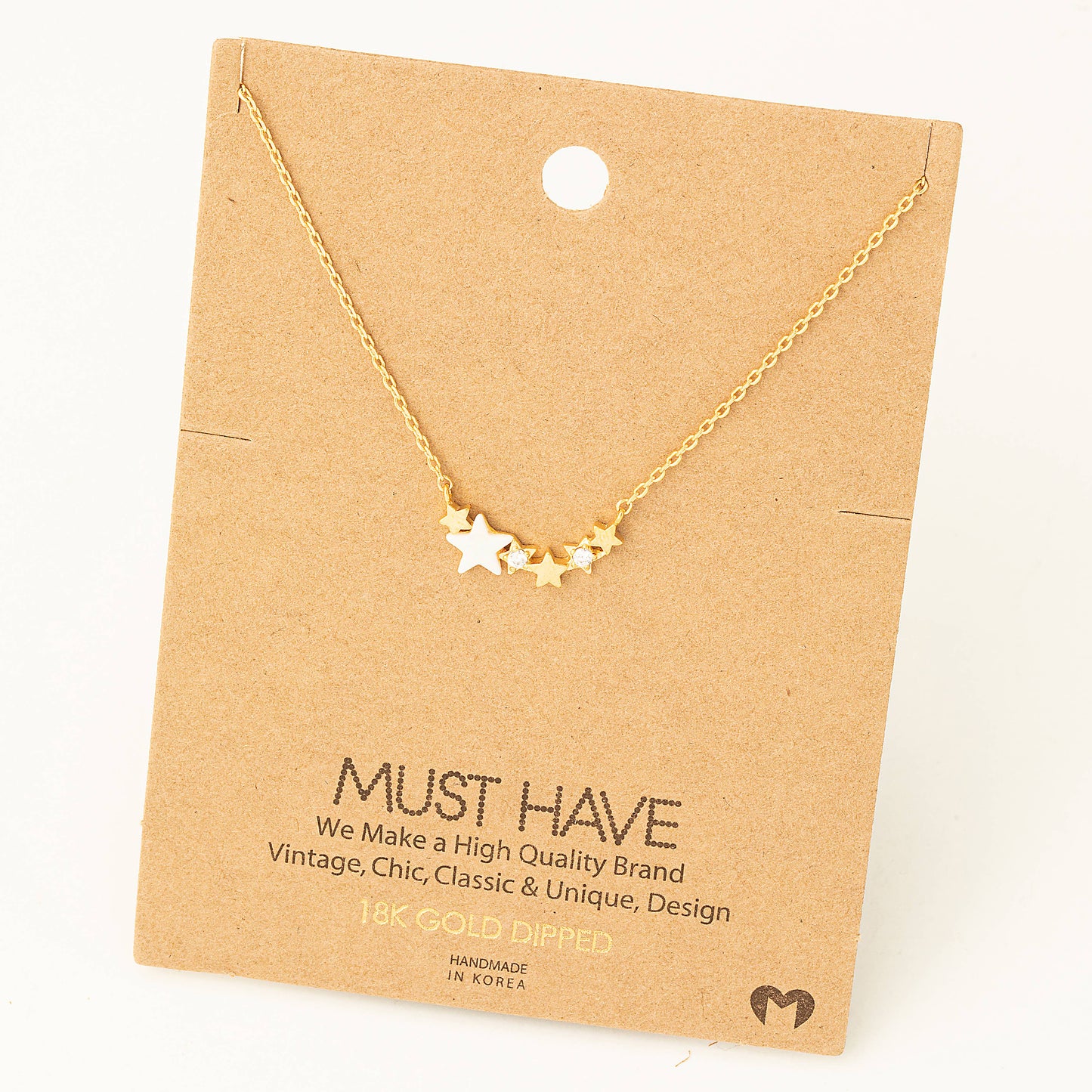 Dainty Multi Star Charm Necklace-Better On Me Boutique