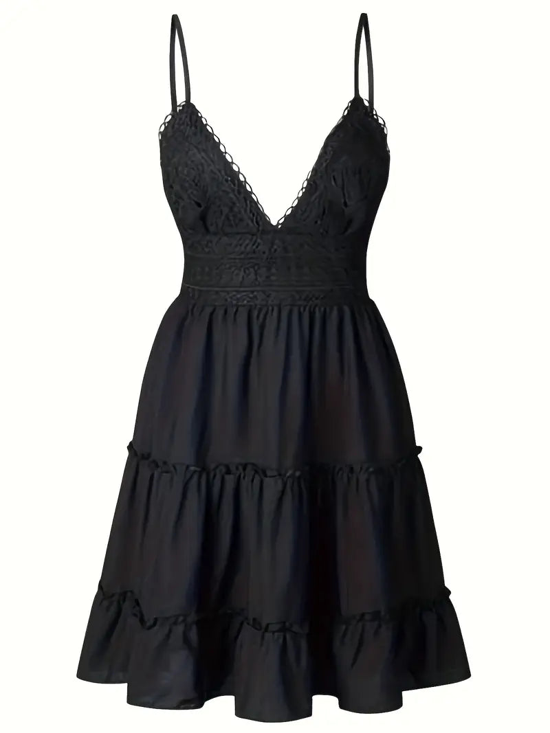Lace Cami Tie Back Dress