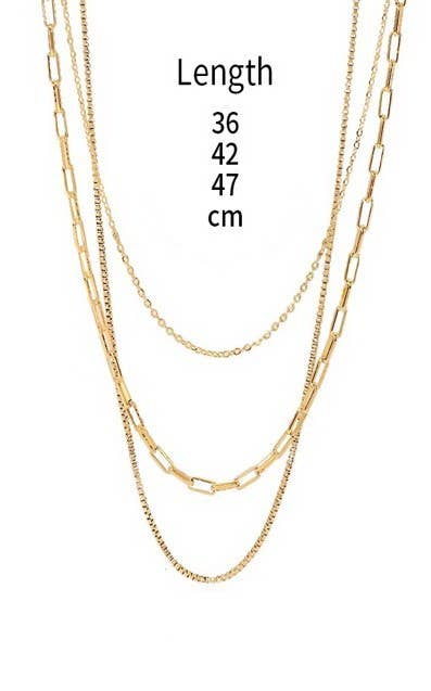 Layered Paper Clip Necklace