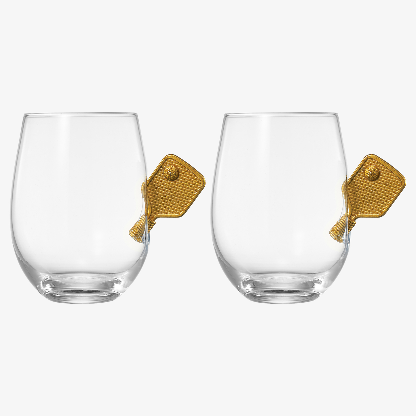 Pickleball Stemless Wine Glass Set of 2