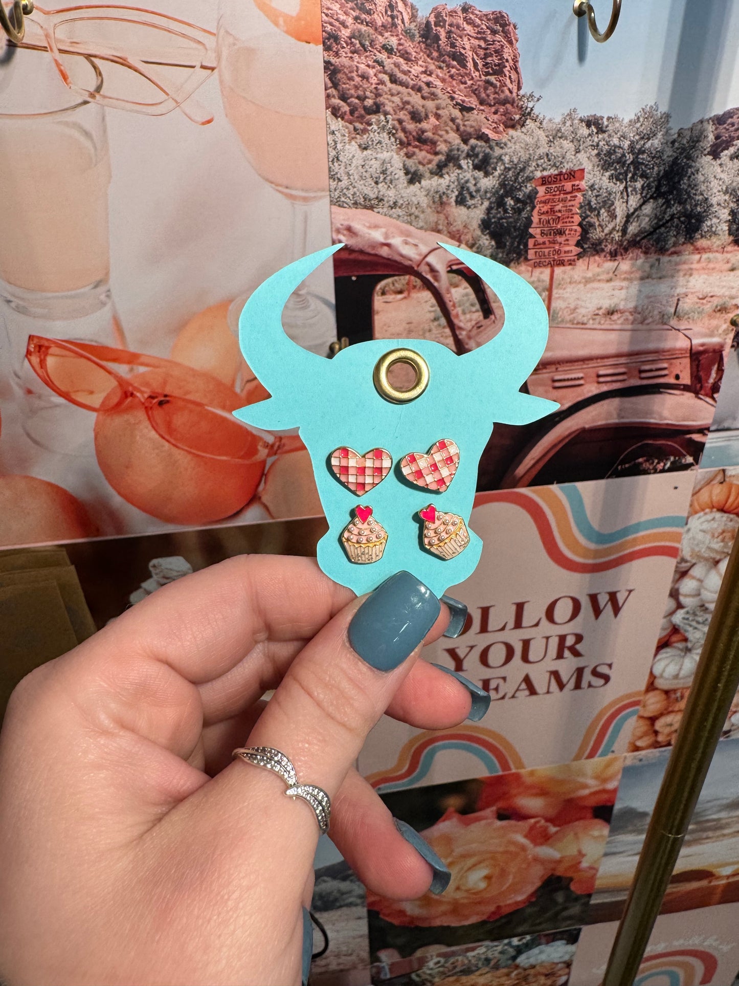 Cupcake & Heart Children’s Earrings