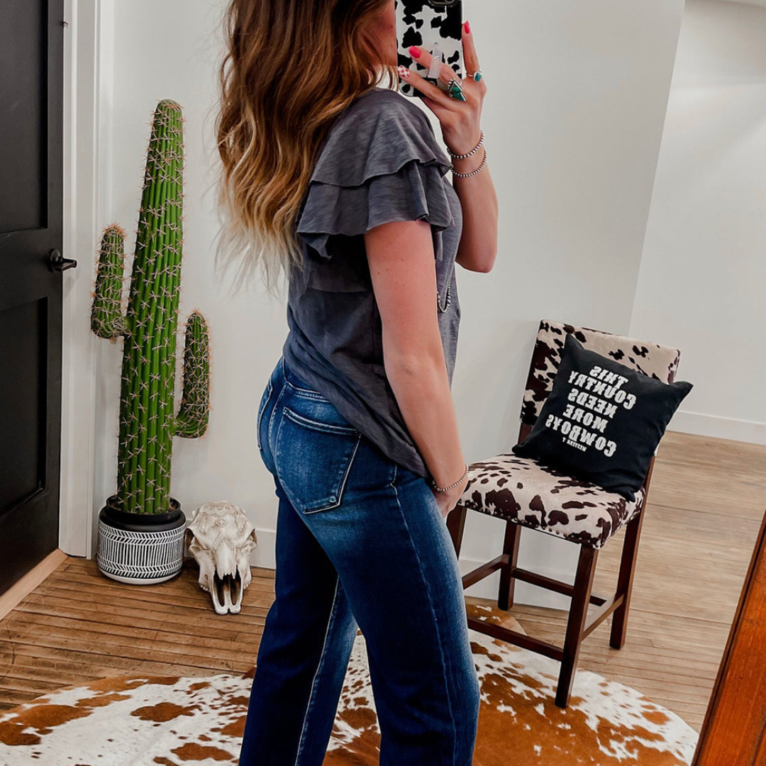 Ruffle Short Sleeve Top