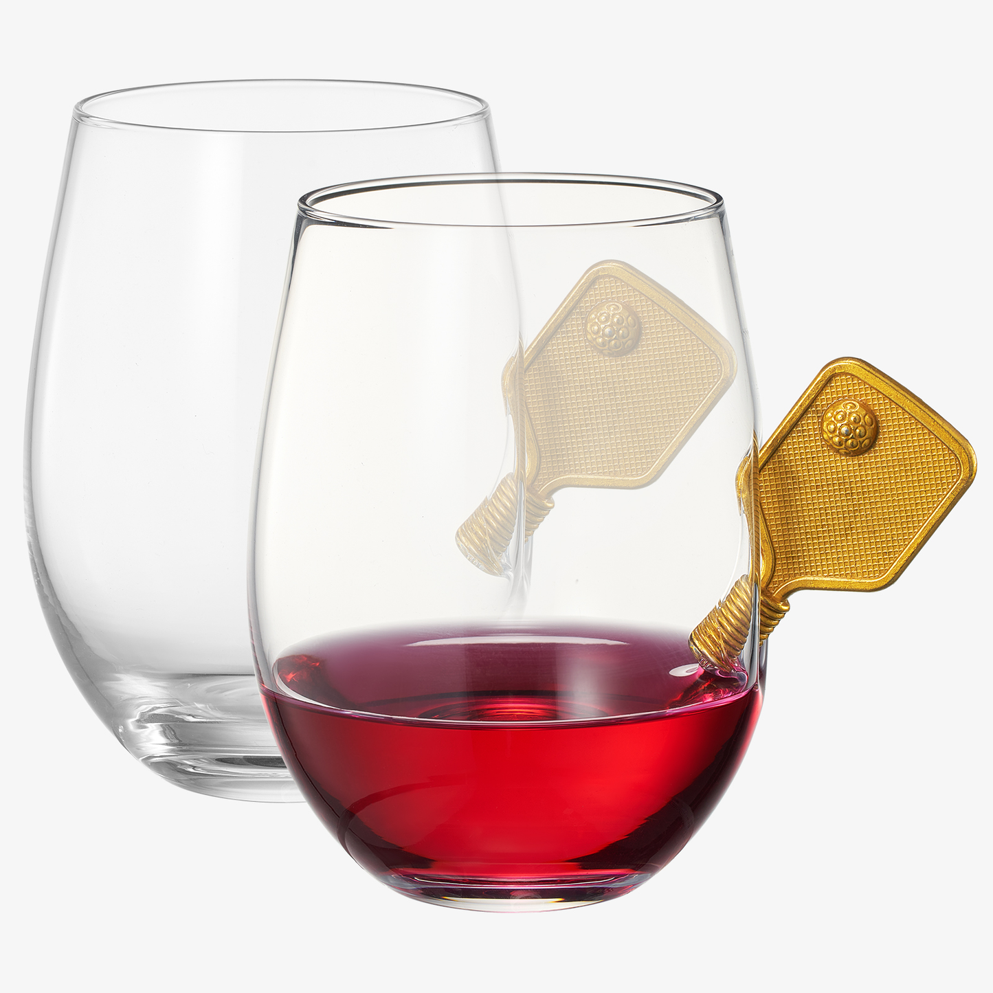 Pickleball Stemless Wine Glass Set of 2