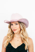 Rhinestone Trim Cowgirl Hat