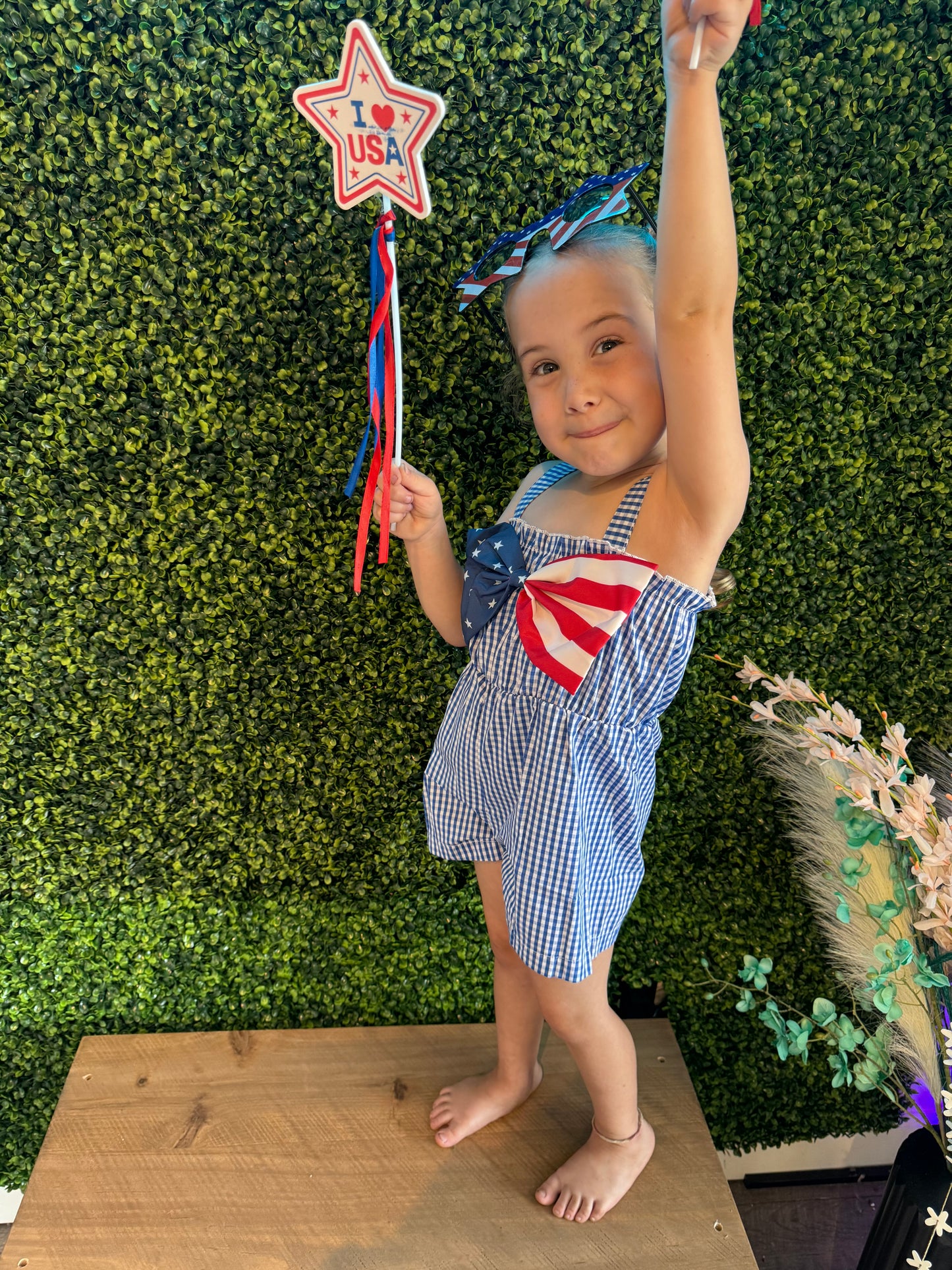 Patriotic Bow Romper