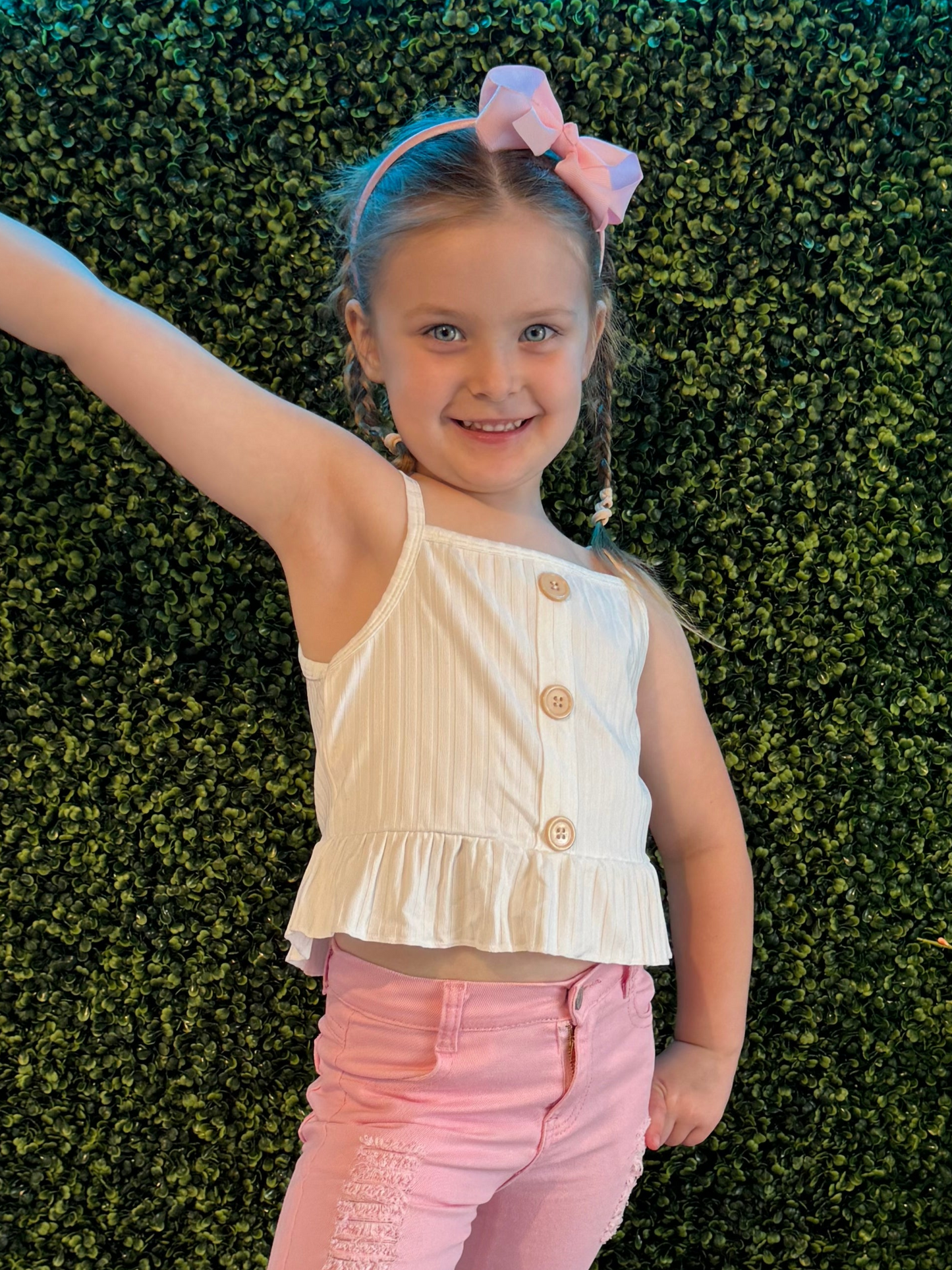 Kids White Tank Top