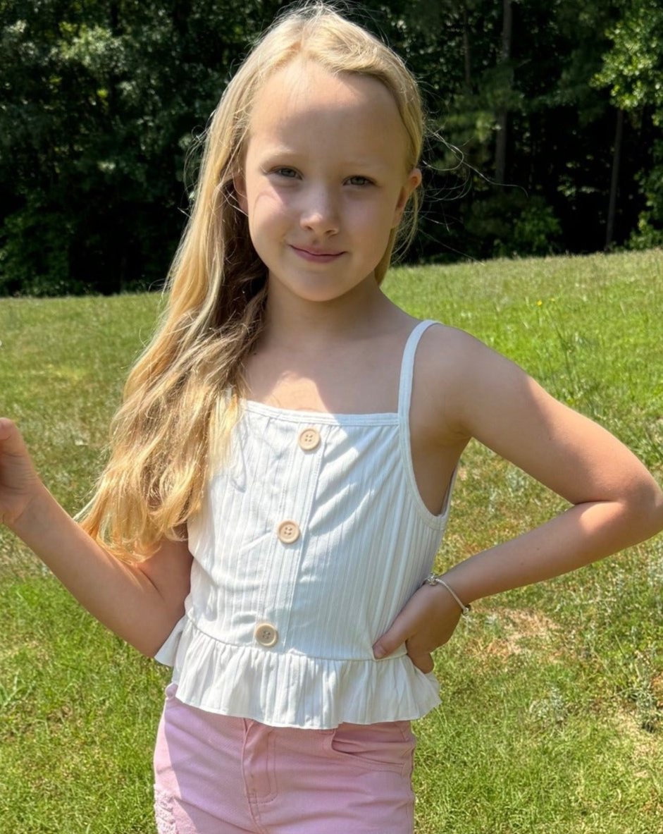 Kids White Tank Top