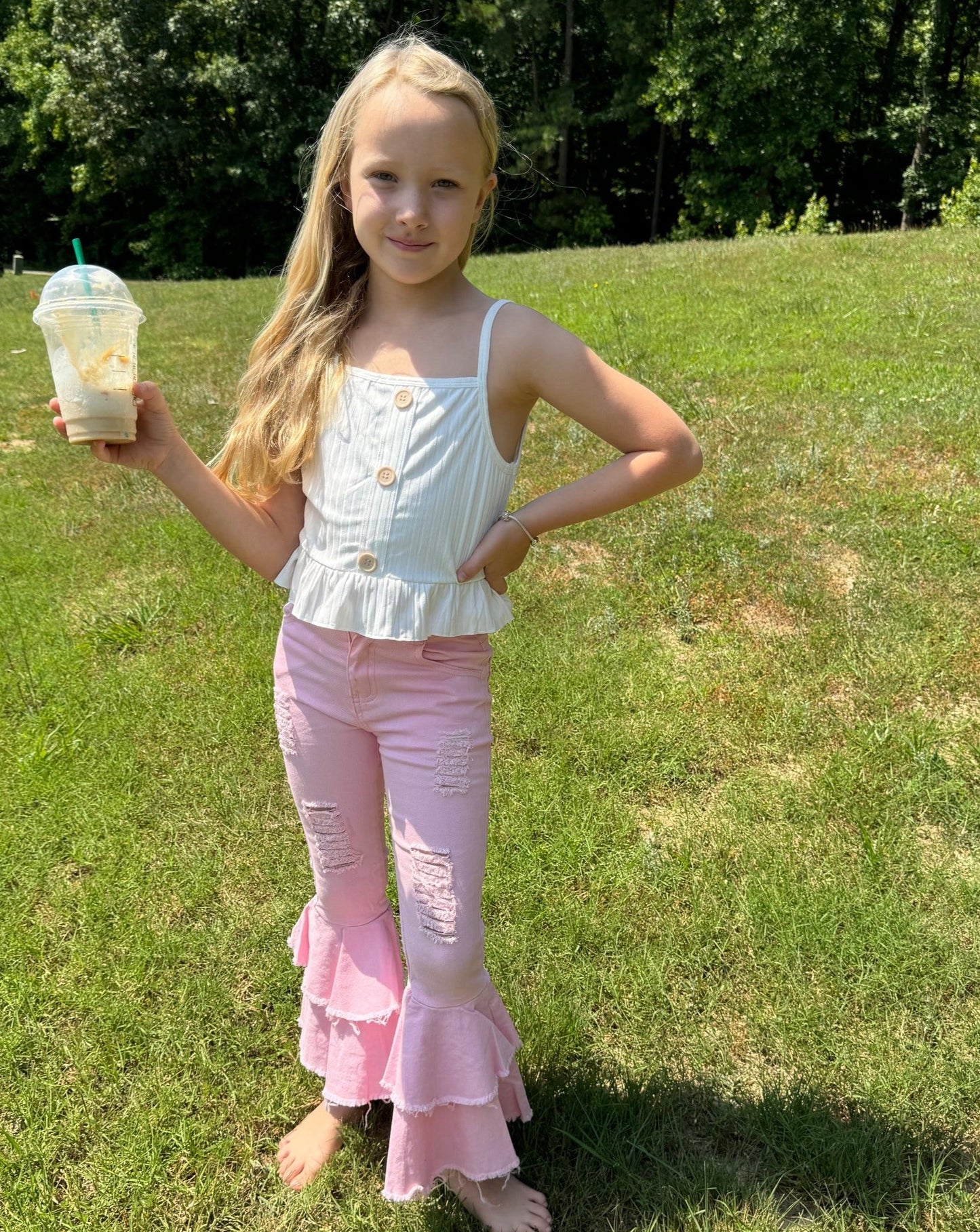 Kids White Tank Top