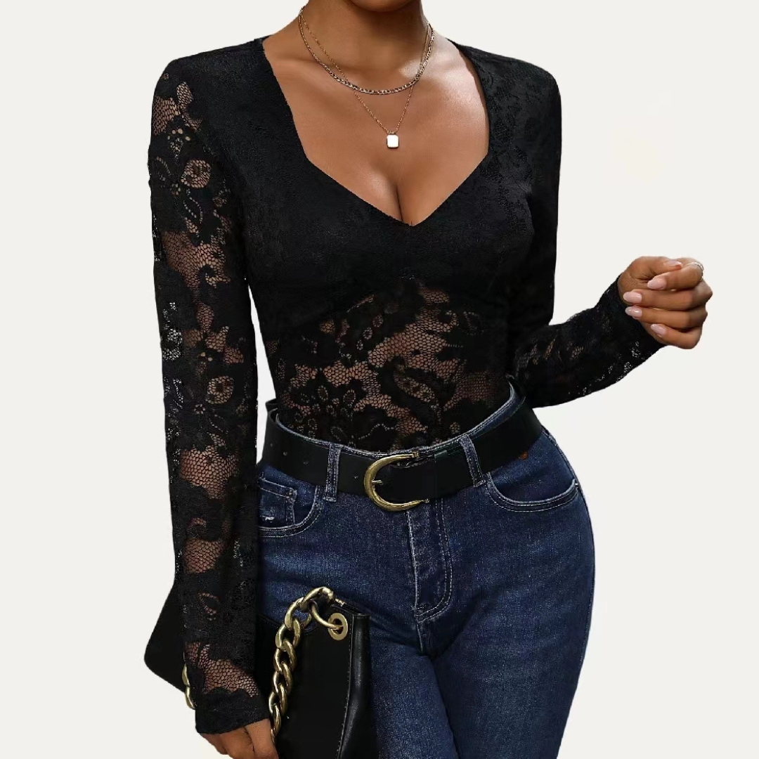 Lace Long Sleeve Bodysuit