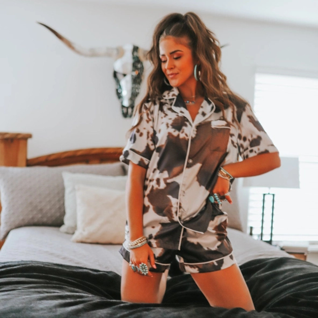 Cowhide Pajama Set