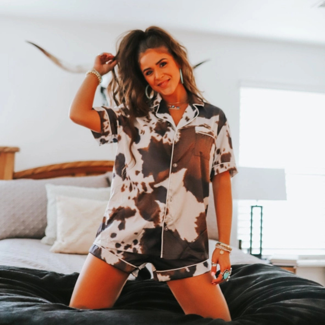 Cowhide Pajama Set