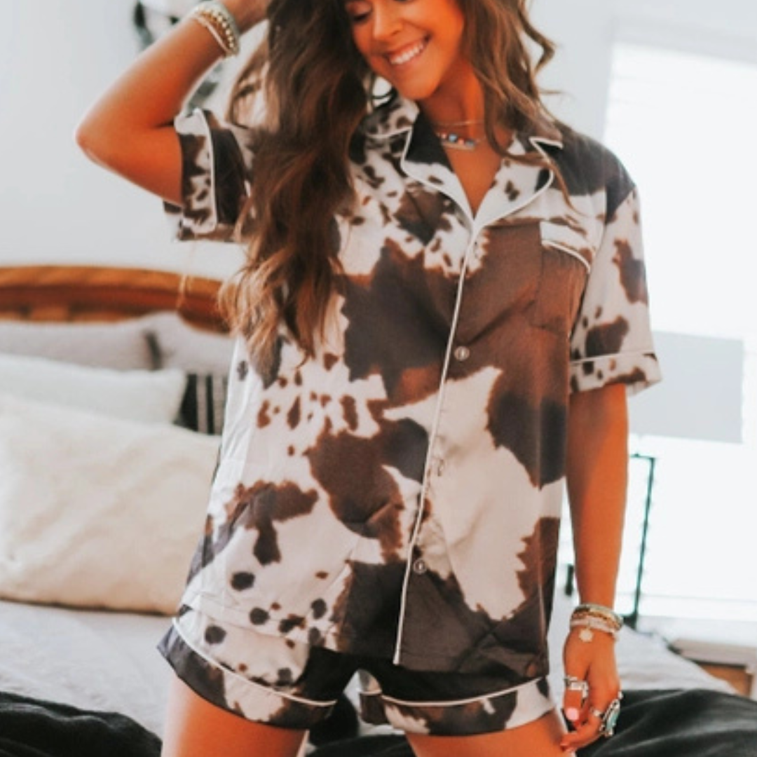 Cowhide Pajama Set