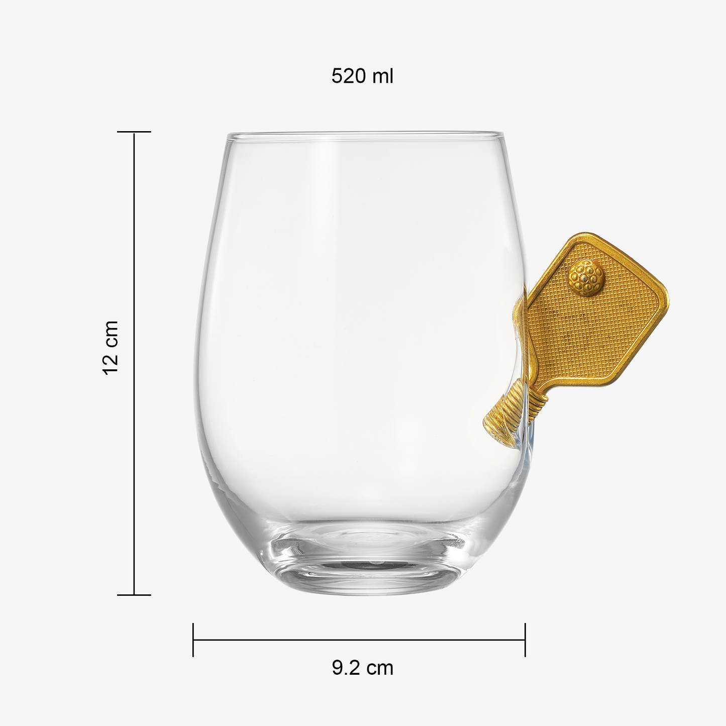 Pickleball Stemless Wine Glass Set of 2