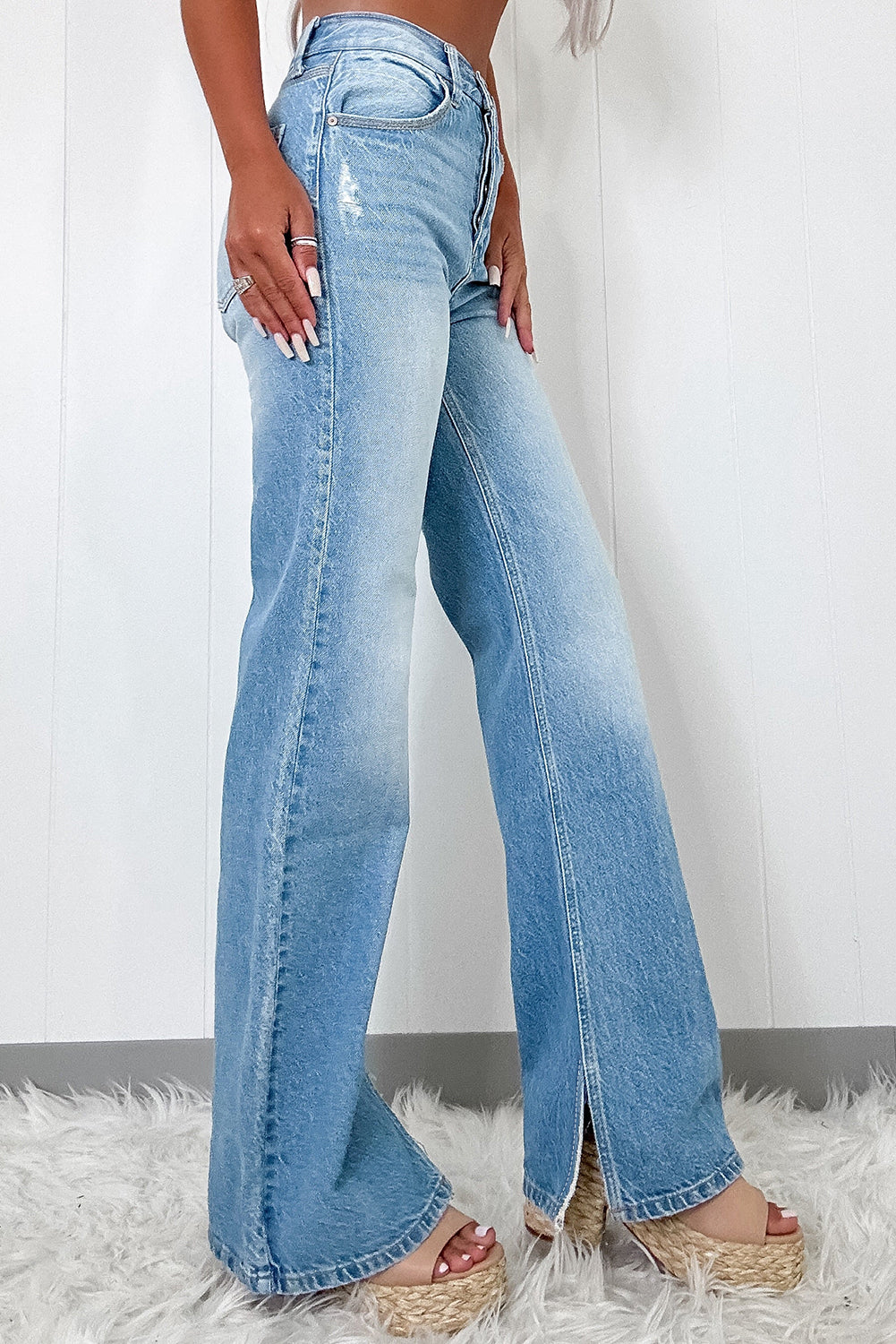 High Rise Straight Leg Jeans