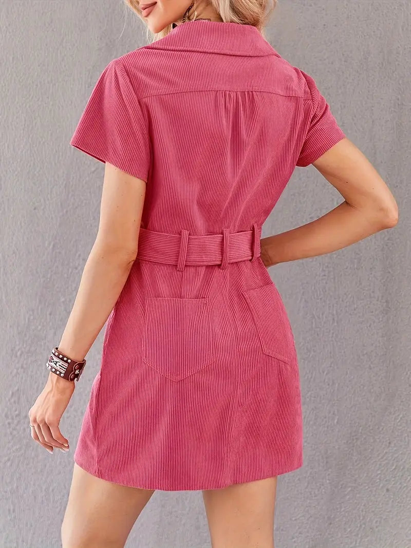 Corduroy belted mini western dress, vintage-inspired dress, western-style fashion, belted mini dress, spring fashion outfit, cowboy chic dress, country concert outfit, soft corduroy dress, trendy western wear, stylish mini dress, long sleeve corduroy dress, flattering belted dress, casual yet stylish, versatile western dress, fashion-forward country look, cowgirl-inspired outfit, modern western trend, effortless fall style, cozy and chic dress, spring 2025