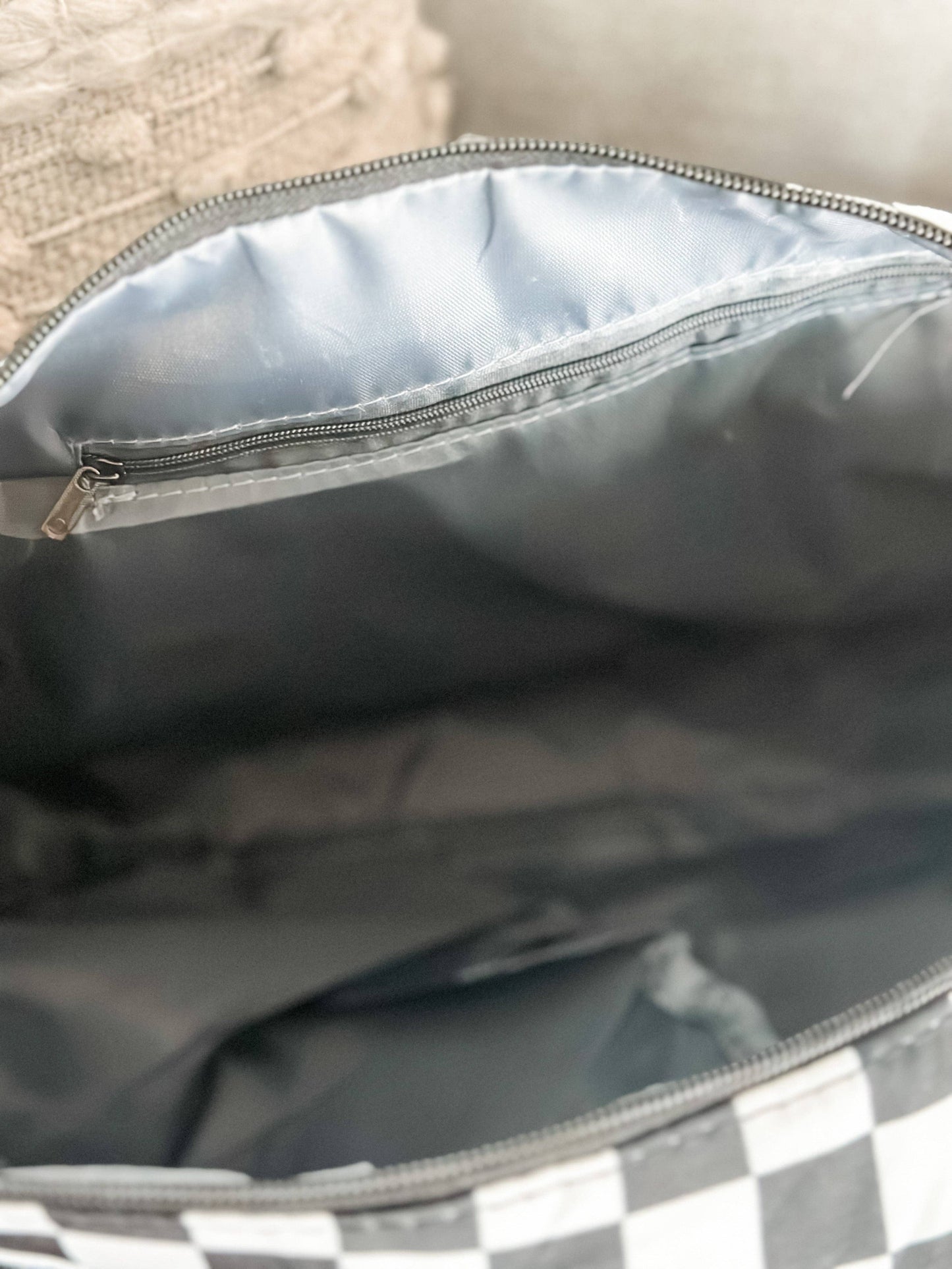 Pink Checkered Duffle Bag-Better On Me Boutique