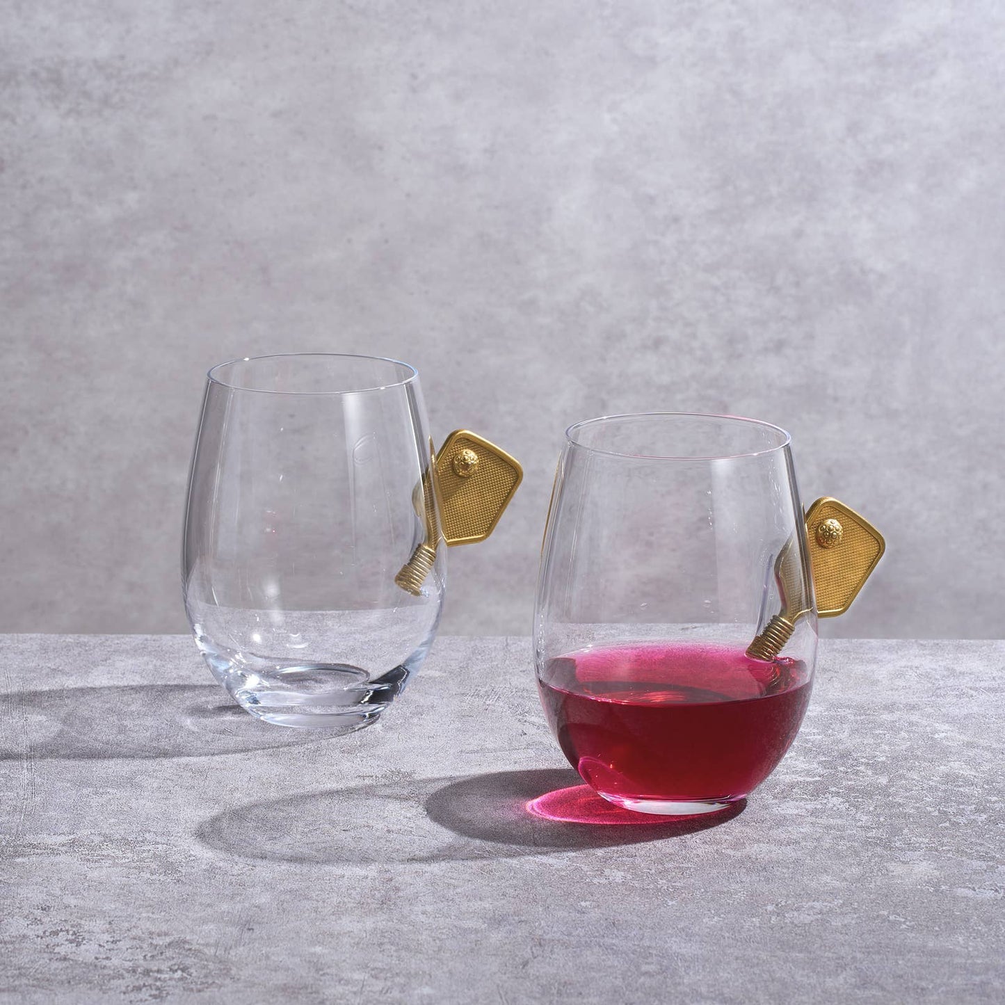 Pickleball Stemless Wine Glass Set of 2