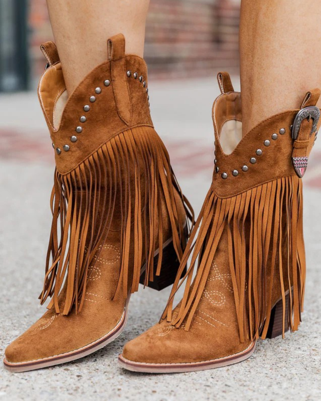Pointed Toe Western Tassel Cowboy Boots