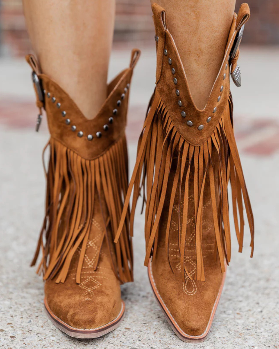 Pointed Toe Western Tassel Cowboy Boots