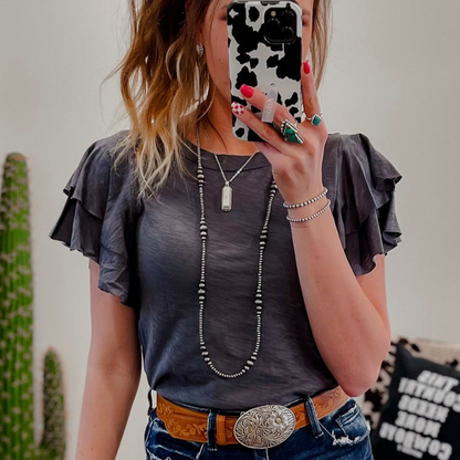 Ruffle Short Sleeve Top