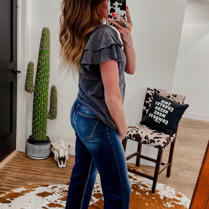 Ruffle Short Sleeve Top
