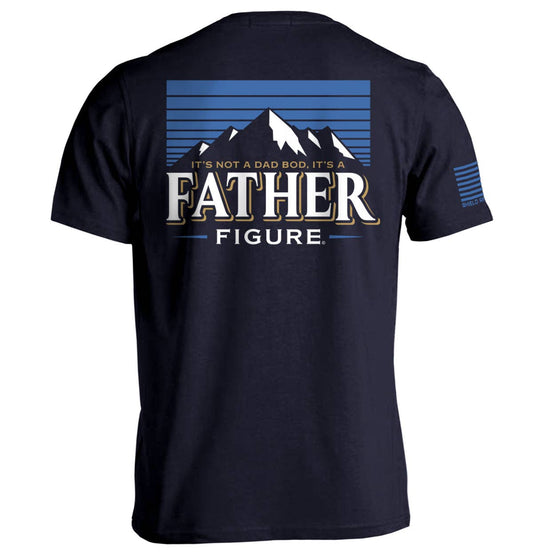 Father Figure graphic tee, funny men's shirt with playful slogan, casual t-shirt for dads, humorous father-themed graphic tee, perfect for Father's Day or casual wear, trendy and comfortable fatherhood shirt